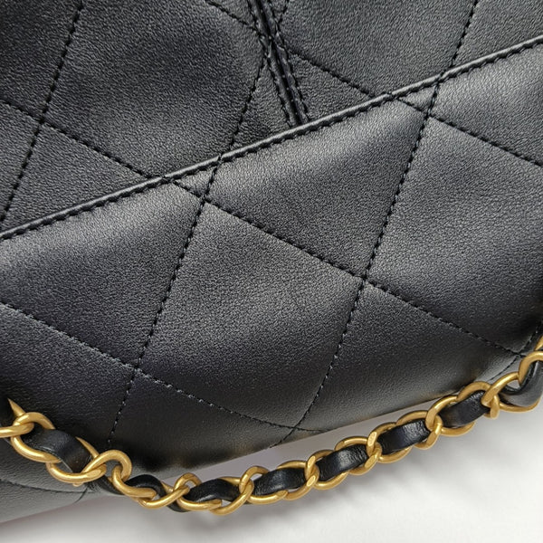 Quilted Calfskin Tote Bag Black