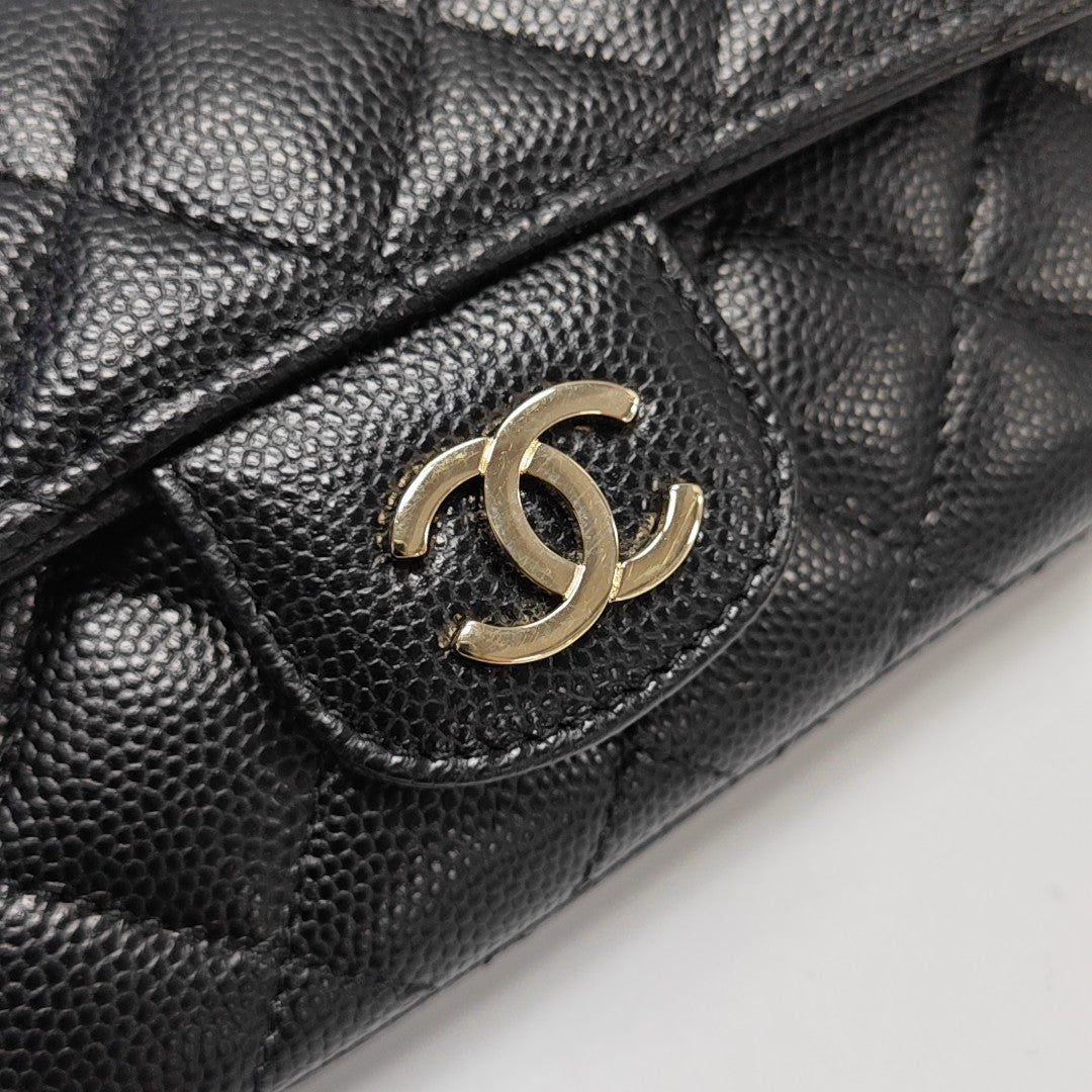 Quilted Grained Calfskin Black