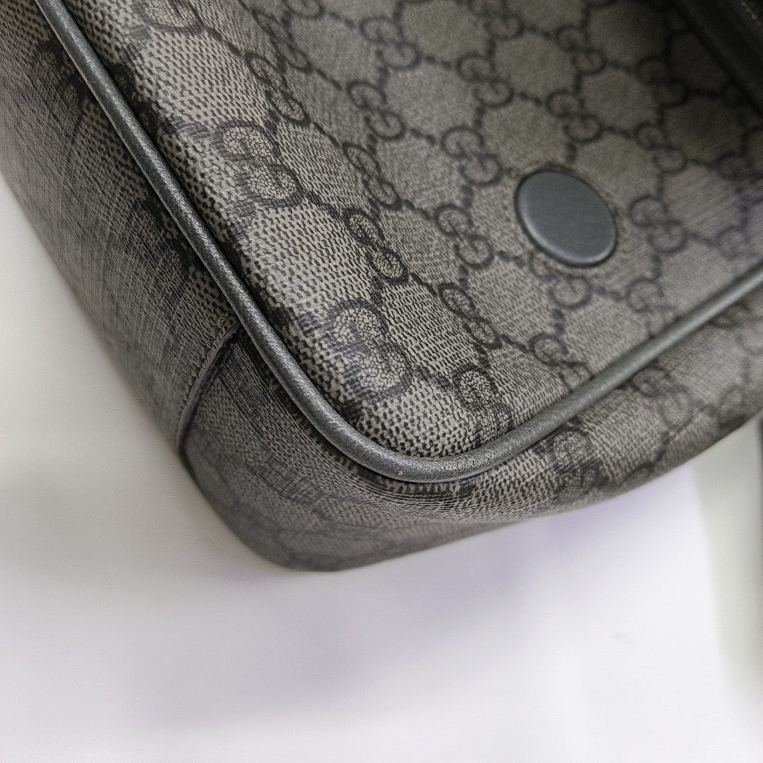 Ophidia Medium Monogram Coated Canvas Gray