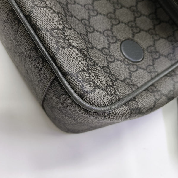 Ophidia Medium Monogram Coated Canvas Gray