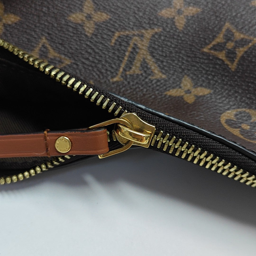 LOOP HOBO Monogram Coated Canvas Brown
