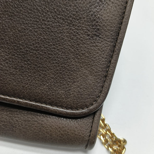Calfskin Top Handle Bag Brown