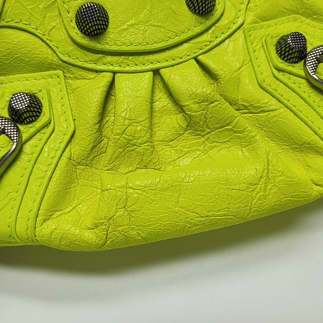 Le Cagole Mini Lambskin Green