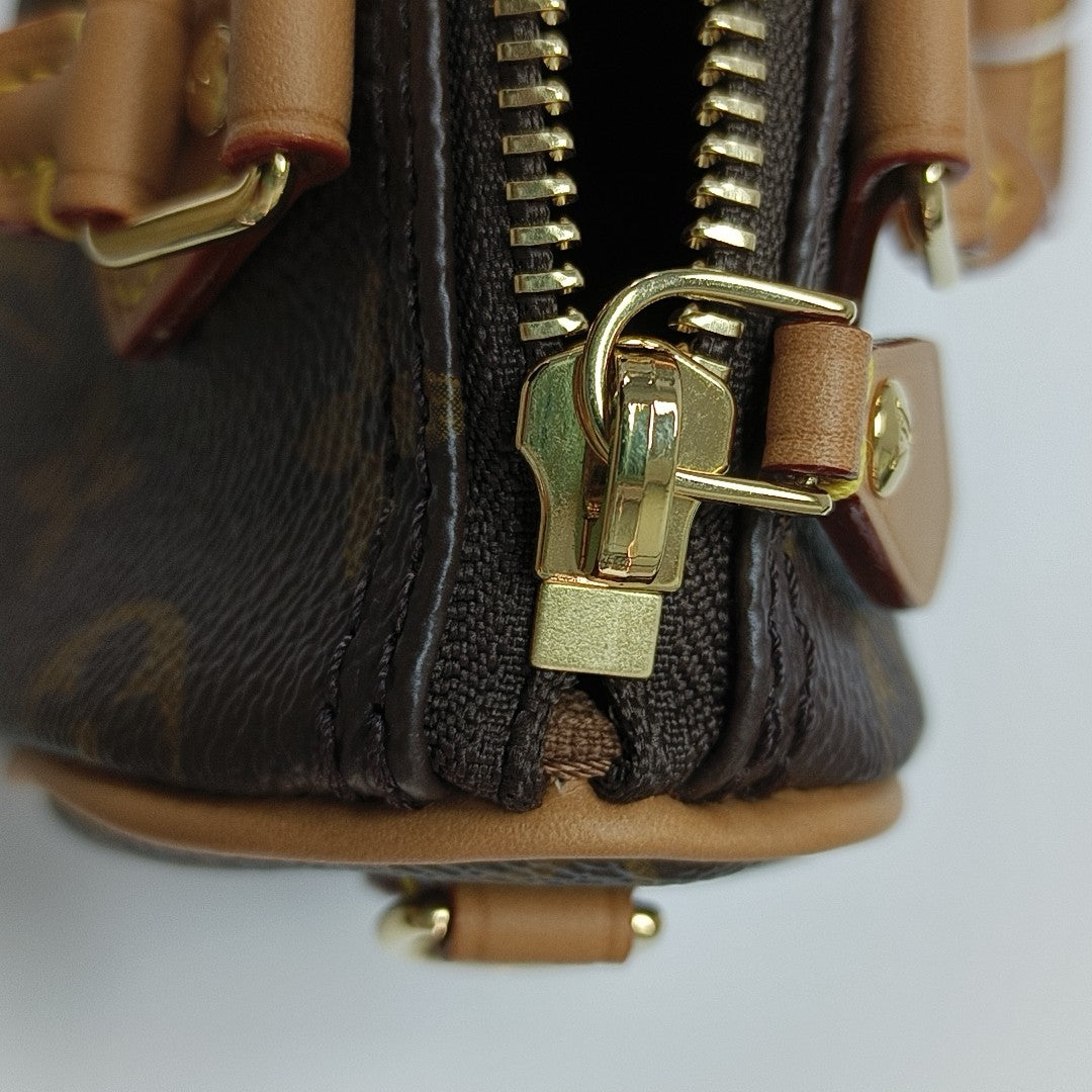 SPEEDY Nano Monogram Coated Canvas Brown