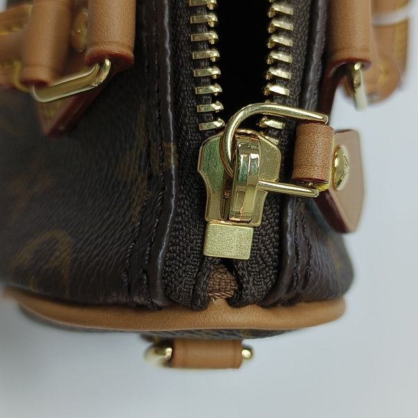 SPEEDY Nano Monogram Coated Canvas Brown
