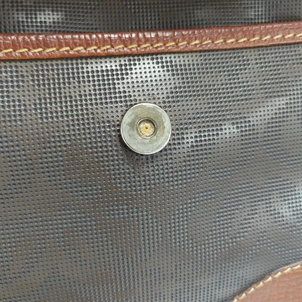 Coated Canvas Crossbody Bag Brown