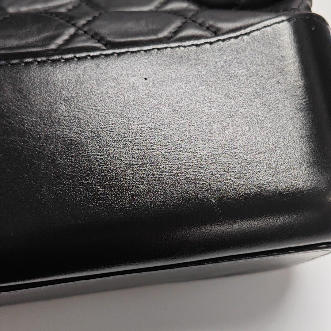Quilted Calfskin Shoulder Bag Black