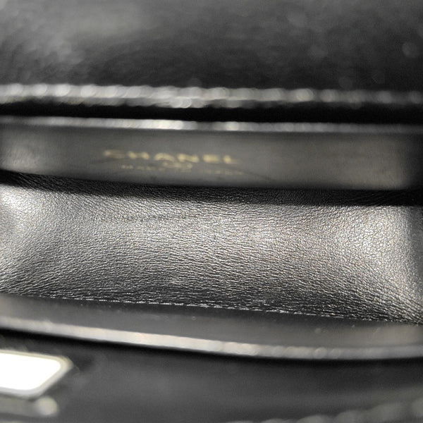 COCO HANDLE Super Mini Quilted Grained Calfskin Black