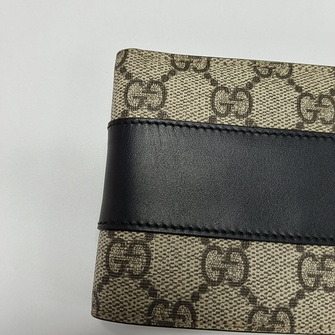 GG Supreme Monogram Coated Canvas Brown Wallet
