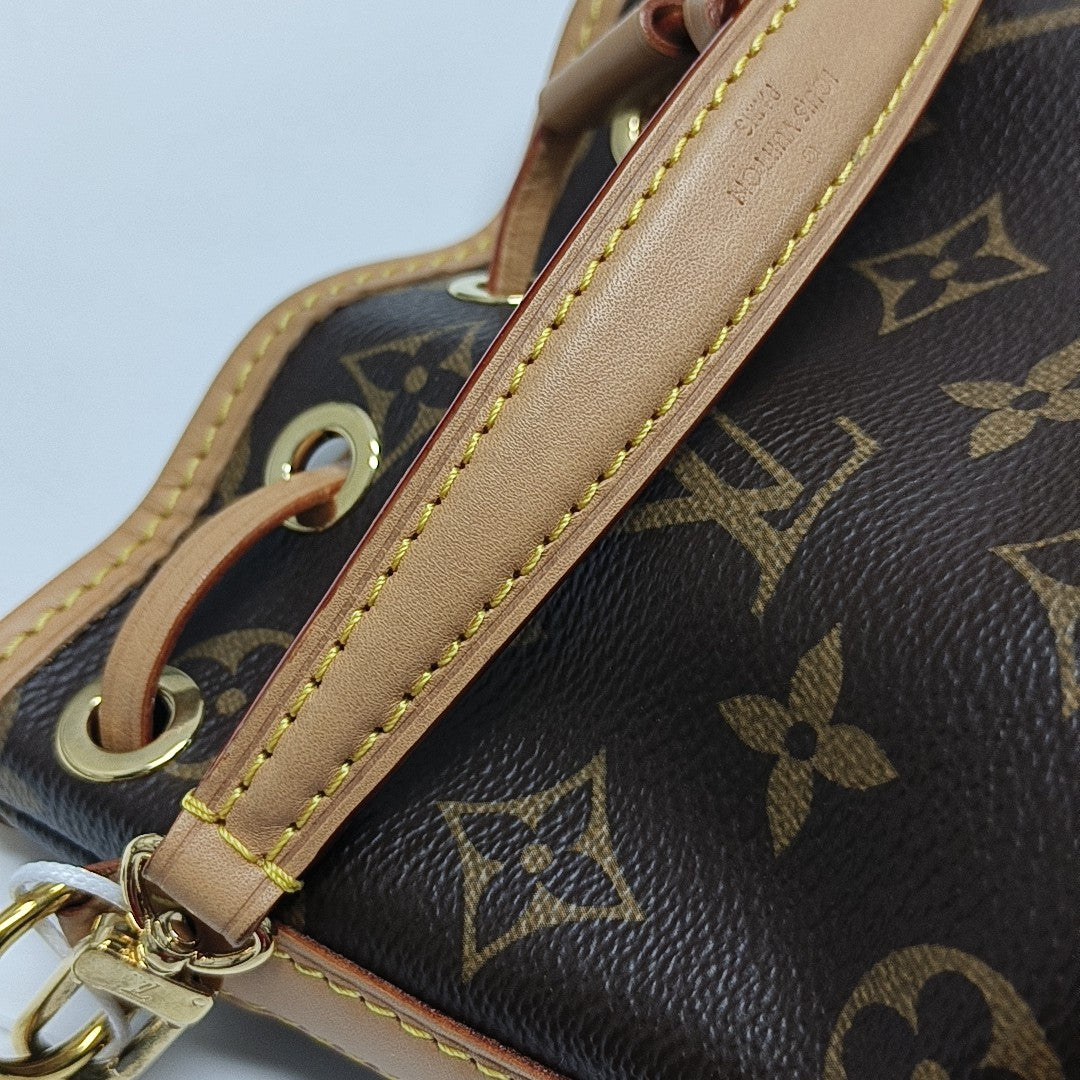 NOÉ Nano Monogram Coated Canvas Brown