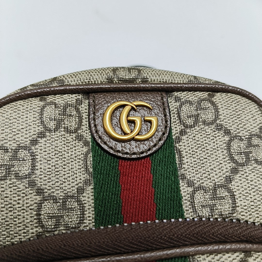 Authenticated pre-owned  Ophidia Mini Monogram Coated Canvas Beige - Shoulder Bag at Looply