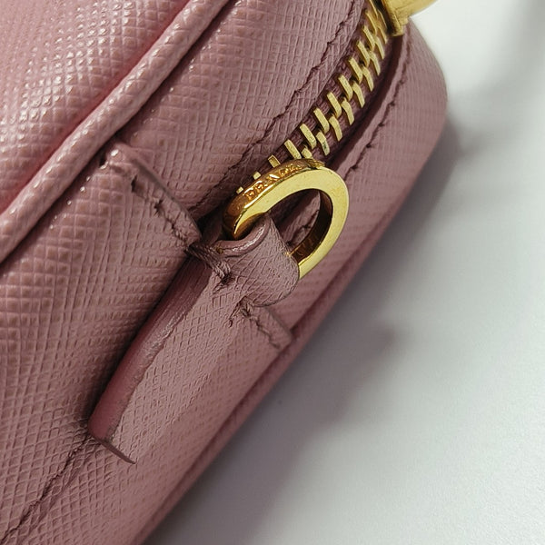 Saffiano Calfskin Shoulder Bag Pink