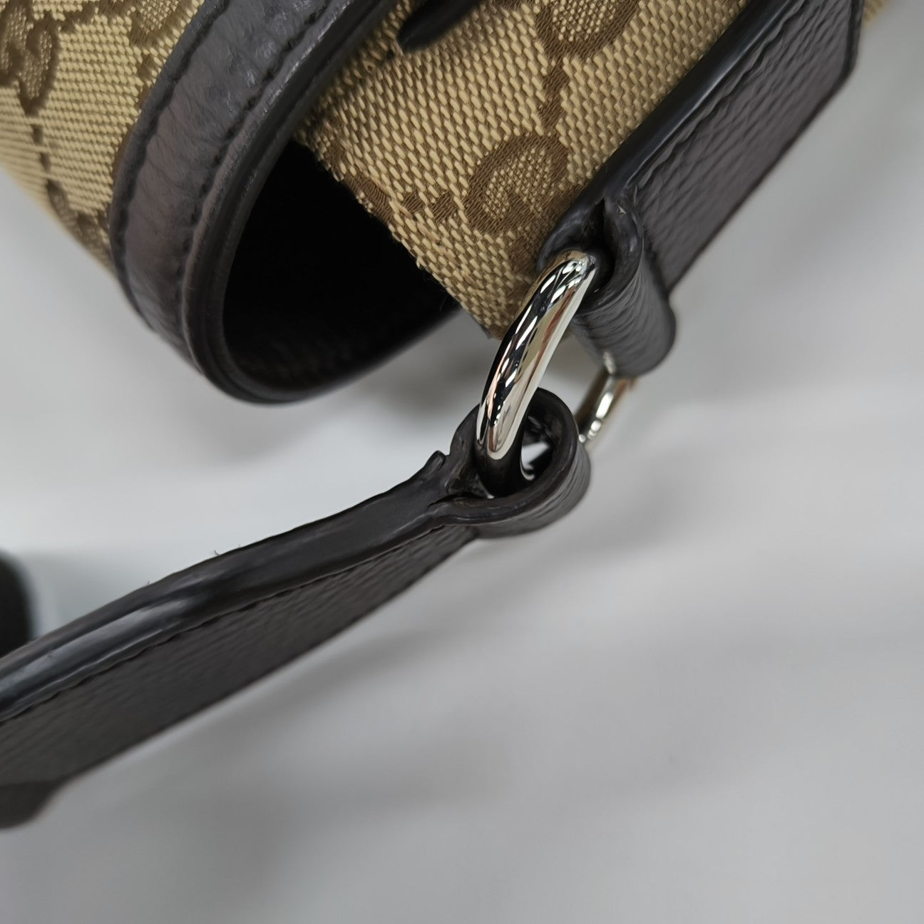 Monogram Canvas Shoulder Bag Brown