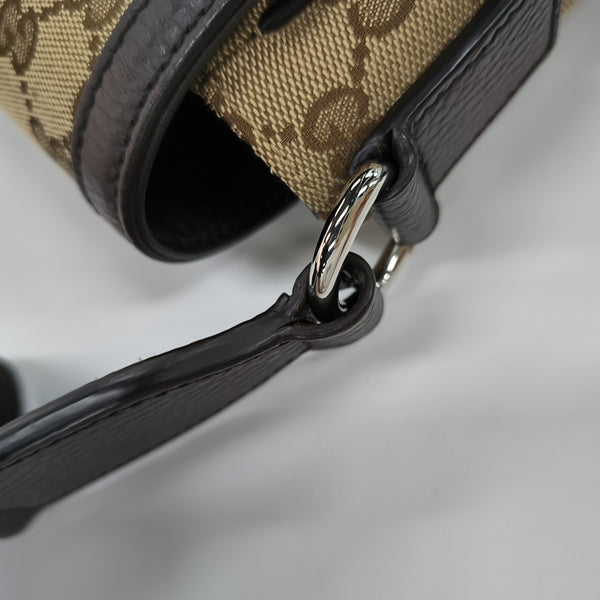 Monogram Canvas Shoulder Bag Brown