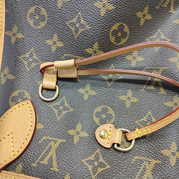 NEVERFULL MM Monogram Coated Canvas Brown