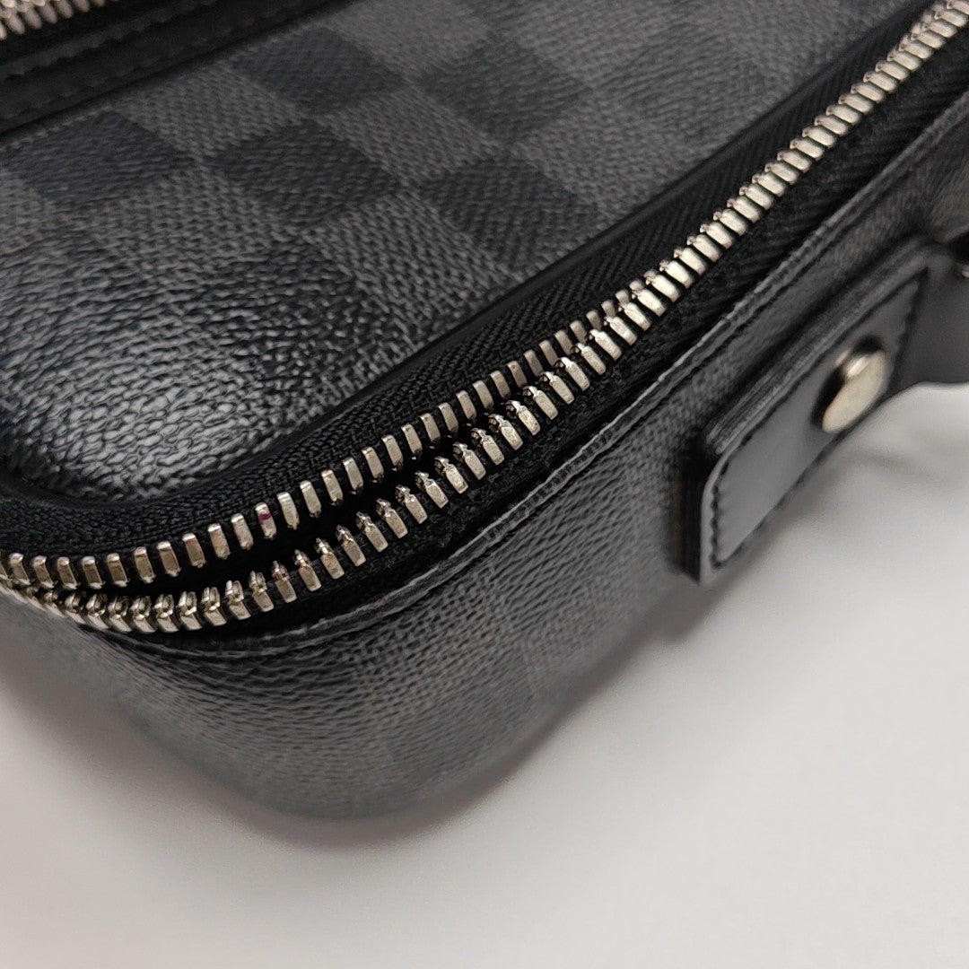 STEEVE Damier Graphite Coated Canvas Gray