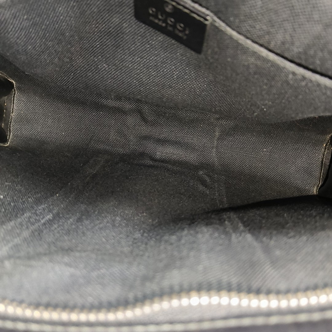 GG Supreme Monogram Coated Canvas Gray