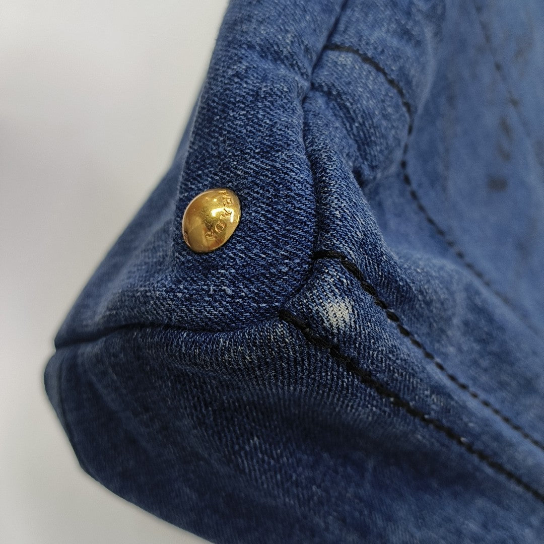 Denim Quilted Denim Blue