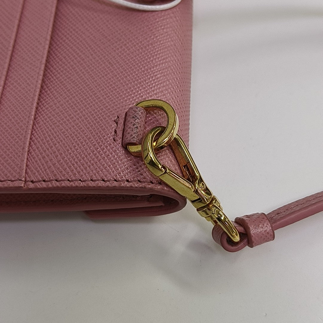Saffiano Calfskin Shoulder Bag Pink