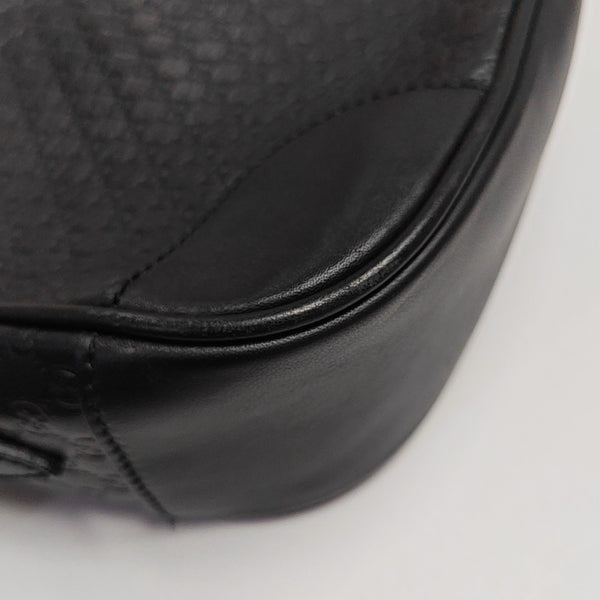 Monogram Calfskin Shoulder Bag Black