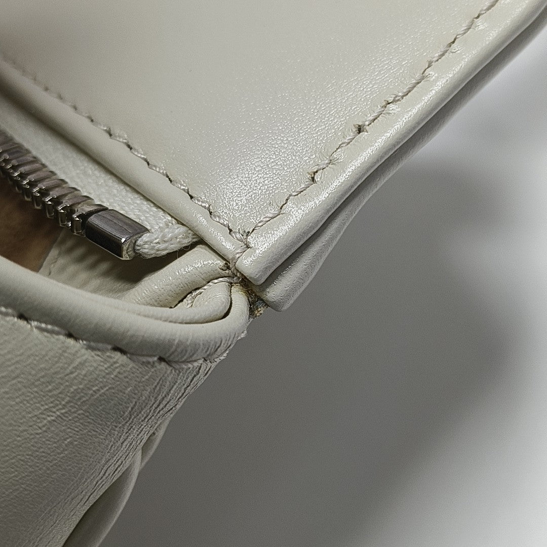 Calfskin Shoulder Bag White