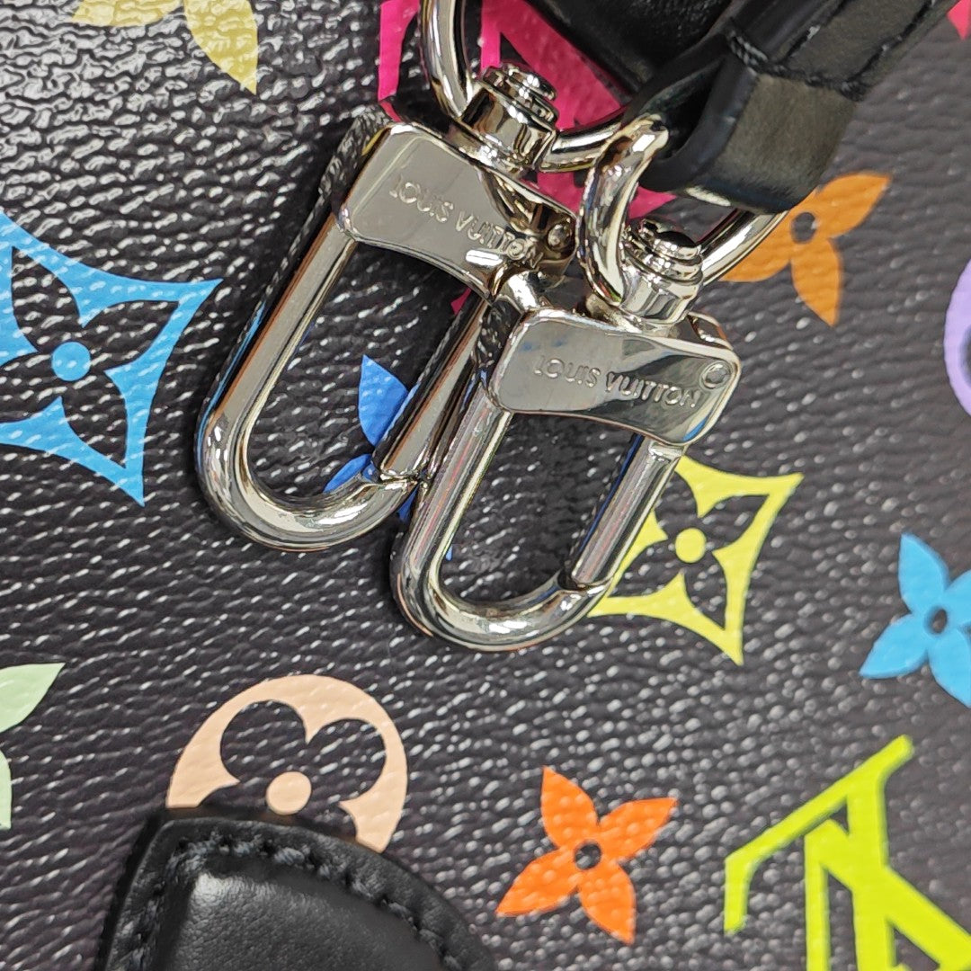 LV × TM ONTHEGO EAST WEST Chain Monogram Coated Canvas Black
