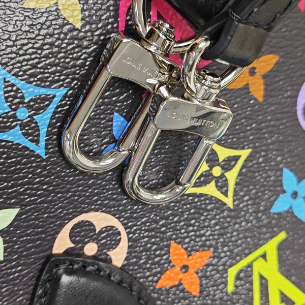 LV × TM ONTHEGO EAST WEST Chain Monogram Coated Canvas Black