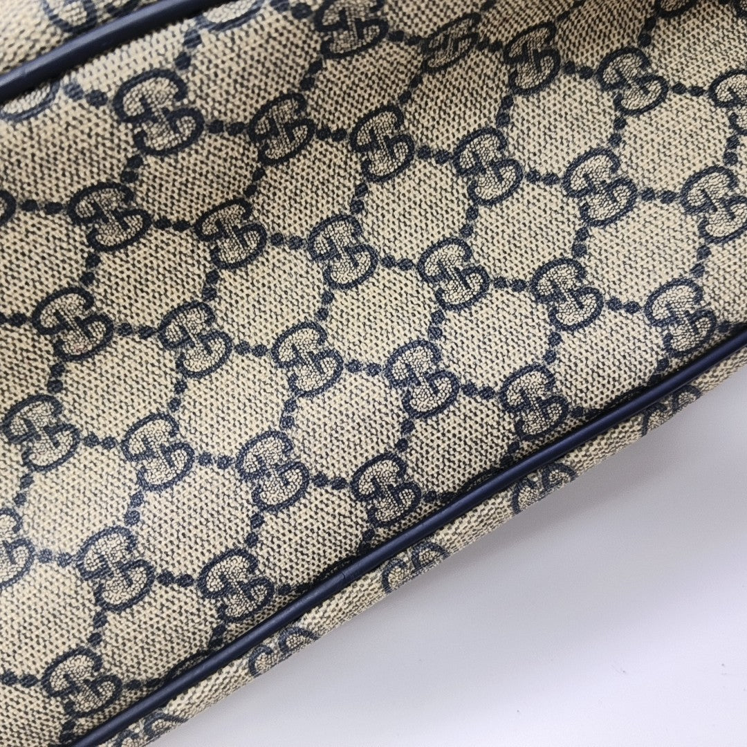 GG Supreme Monogram Coated Canvas Black