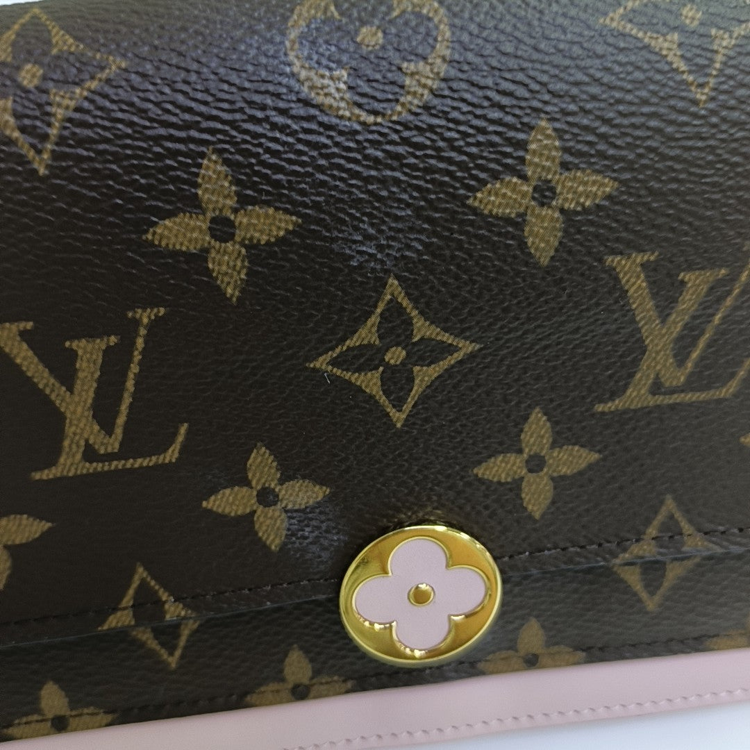 FLORE Monogram Coated Canvas Brown