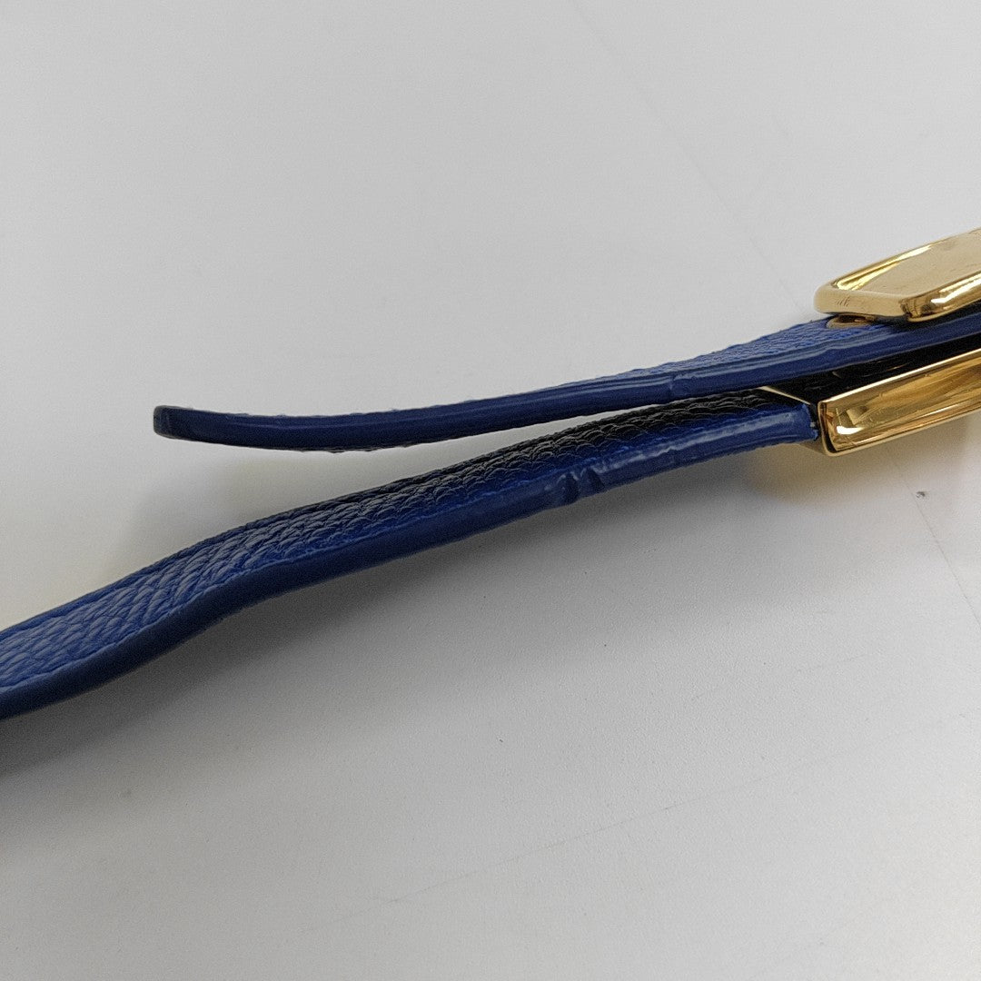 Dior Caro Super Mini Cannage Calfskin Blue