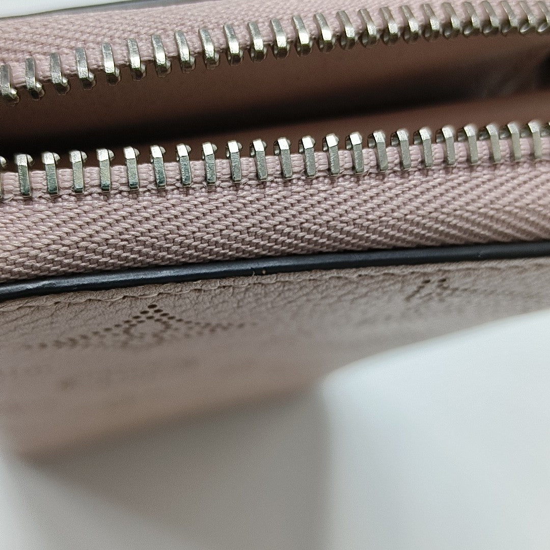 ZIPPY Monogram Calfskin Pink Wallet