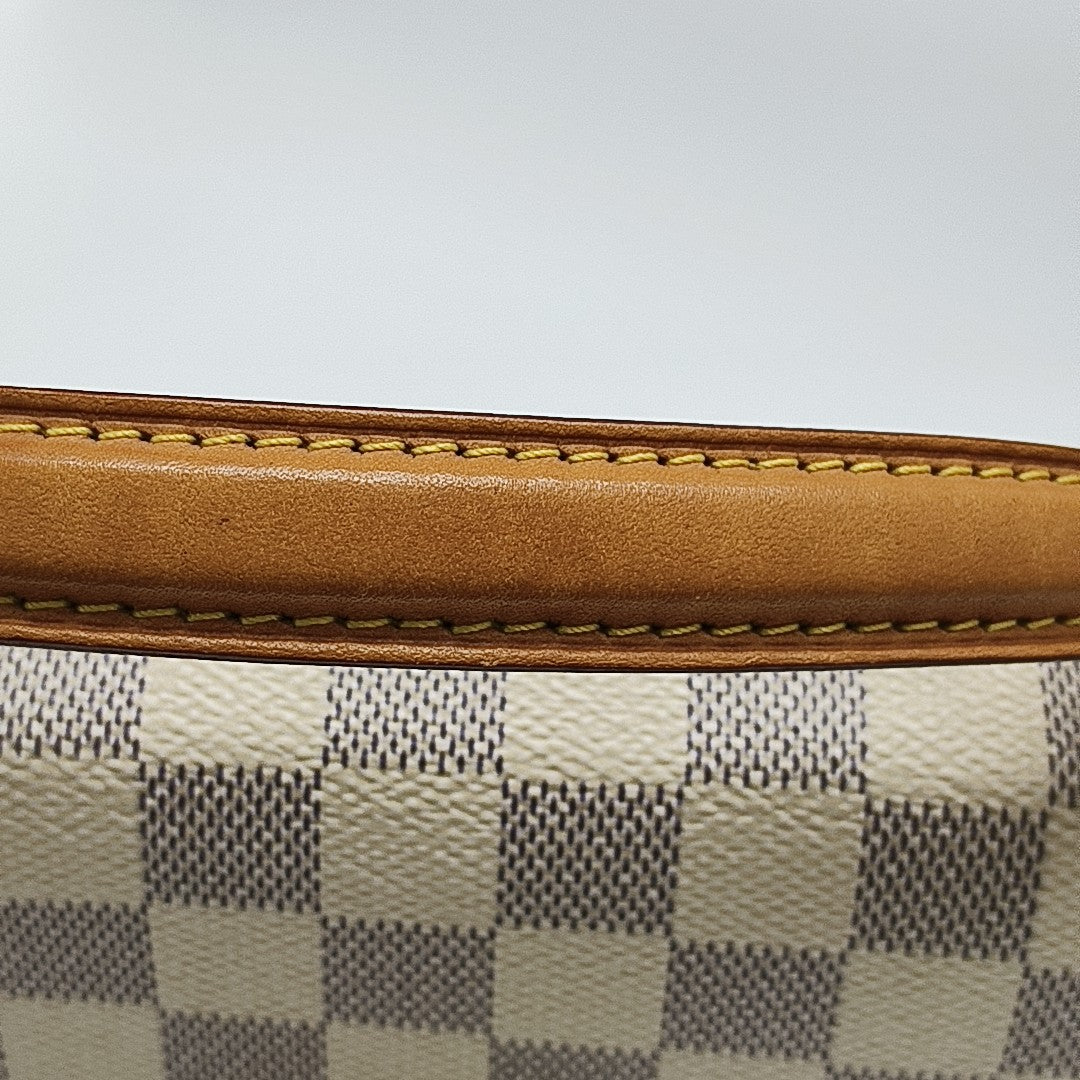 CROISETTE Damier Azur Coated Canvas White