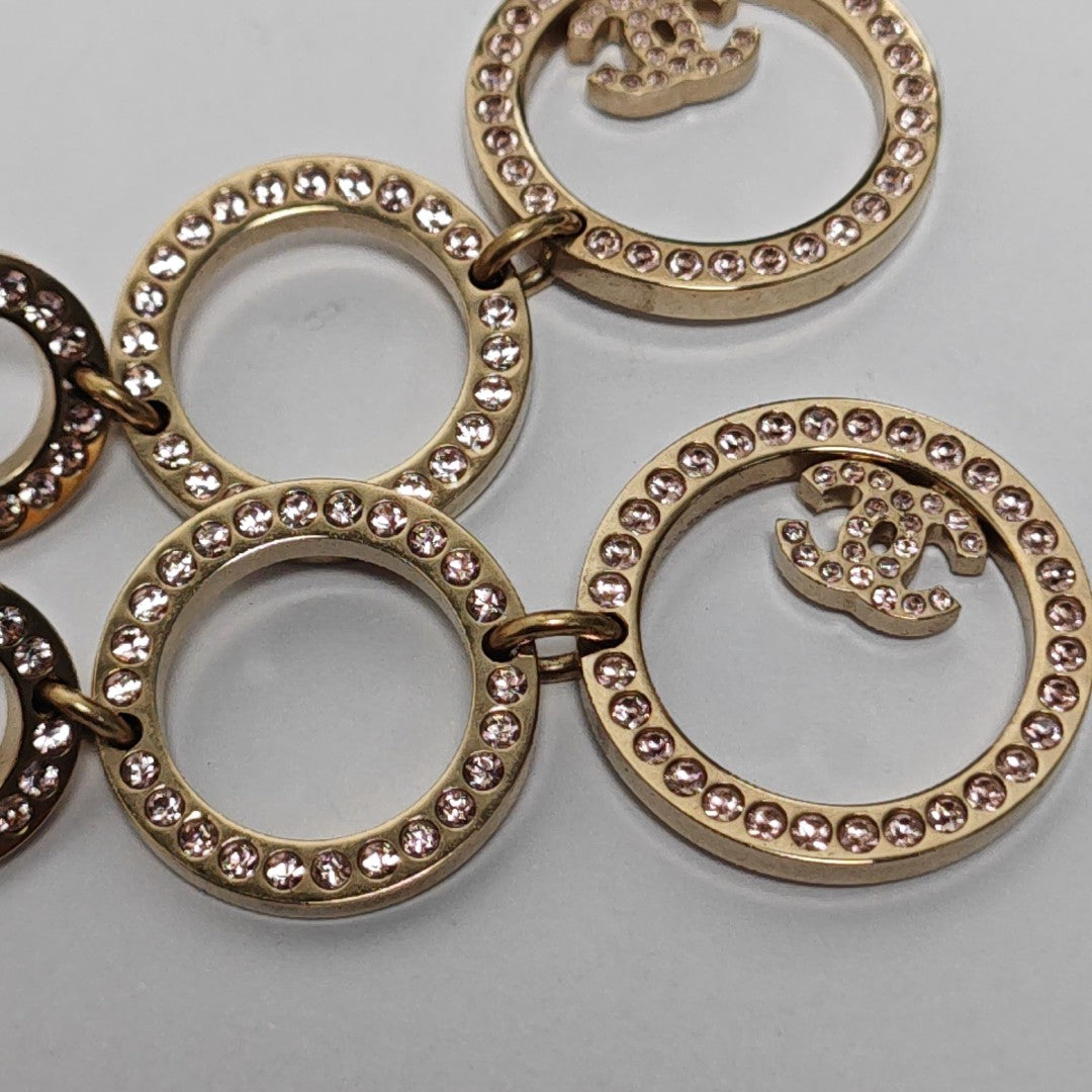 CC Logo Metal Pink Stud Earrings