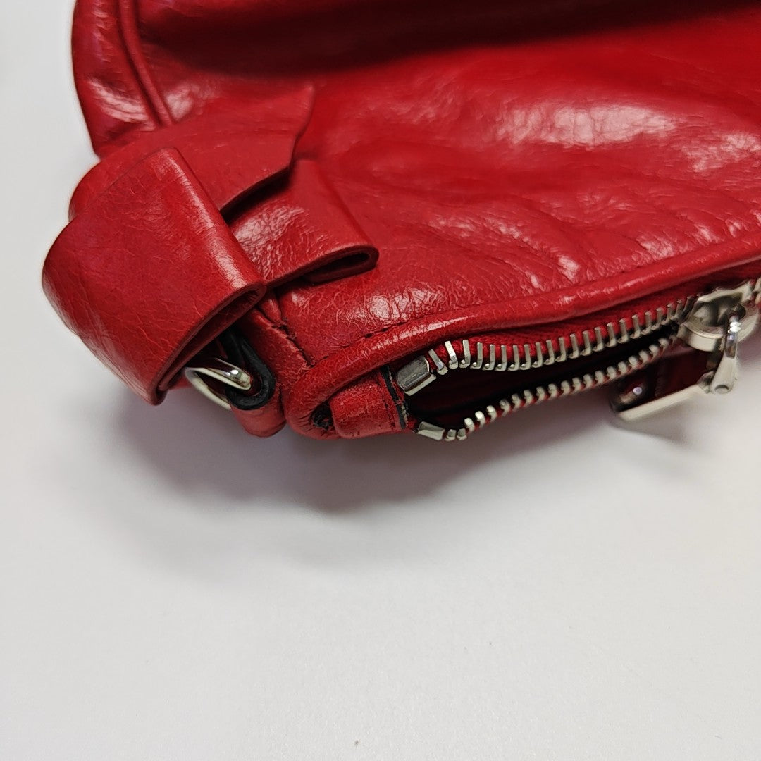 Calfskin Shoulder Bag Red