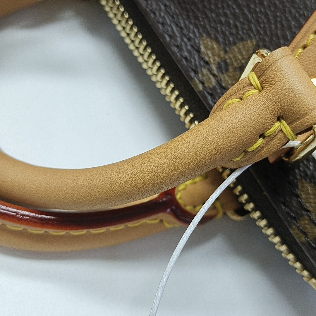 SPEEDY Nano Monogram Coated Canvas Brown