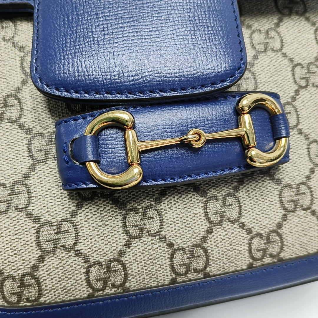 Horsebit 1955 Mini Monogram Coated Canvas Beige