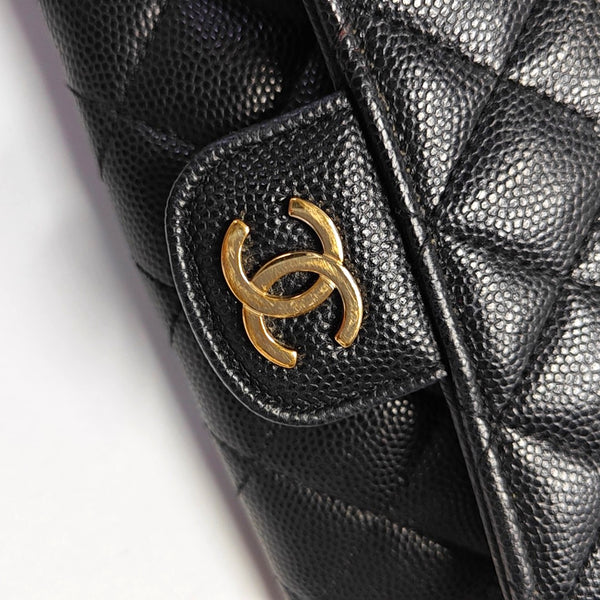 Quilted Grained Calfskin Black