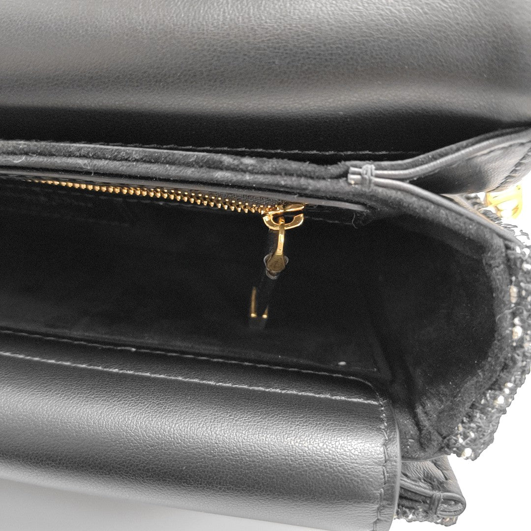 Jolie Small Cannage Wool Black