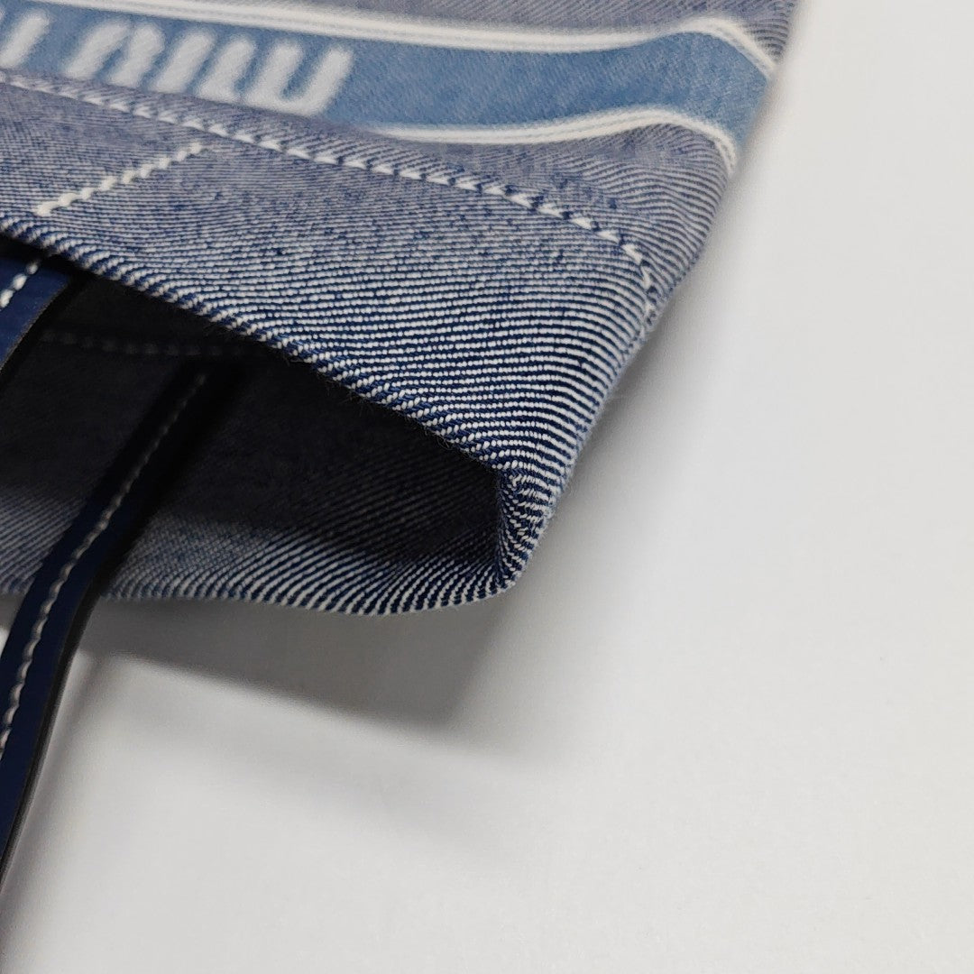 Fabric Shoulder Bag Blue