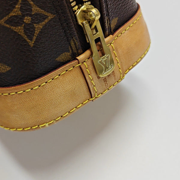 ALMA BB Monogram Coated Canvas Brown