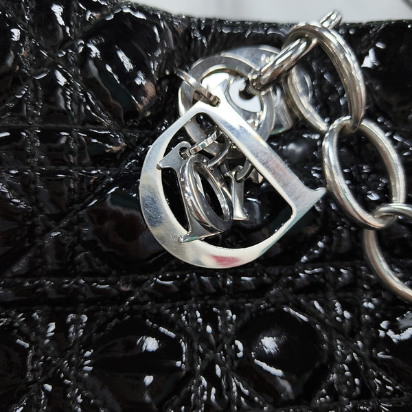 Dior Soft Cannage Patent Leather Black