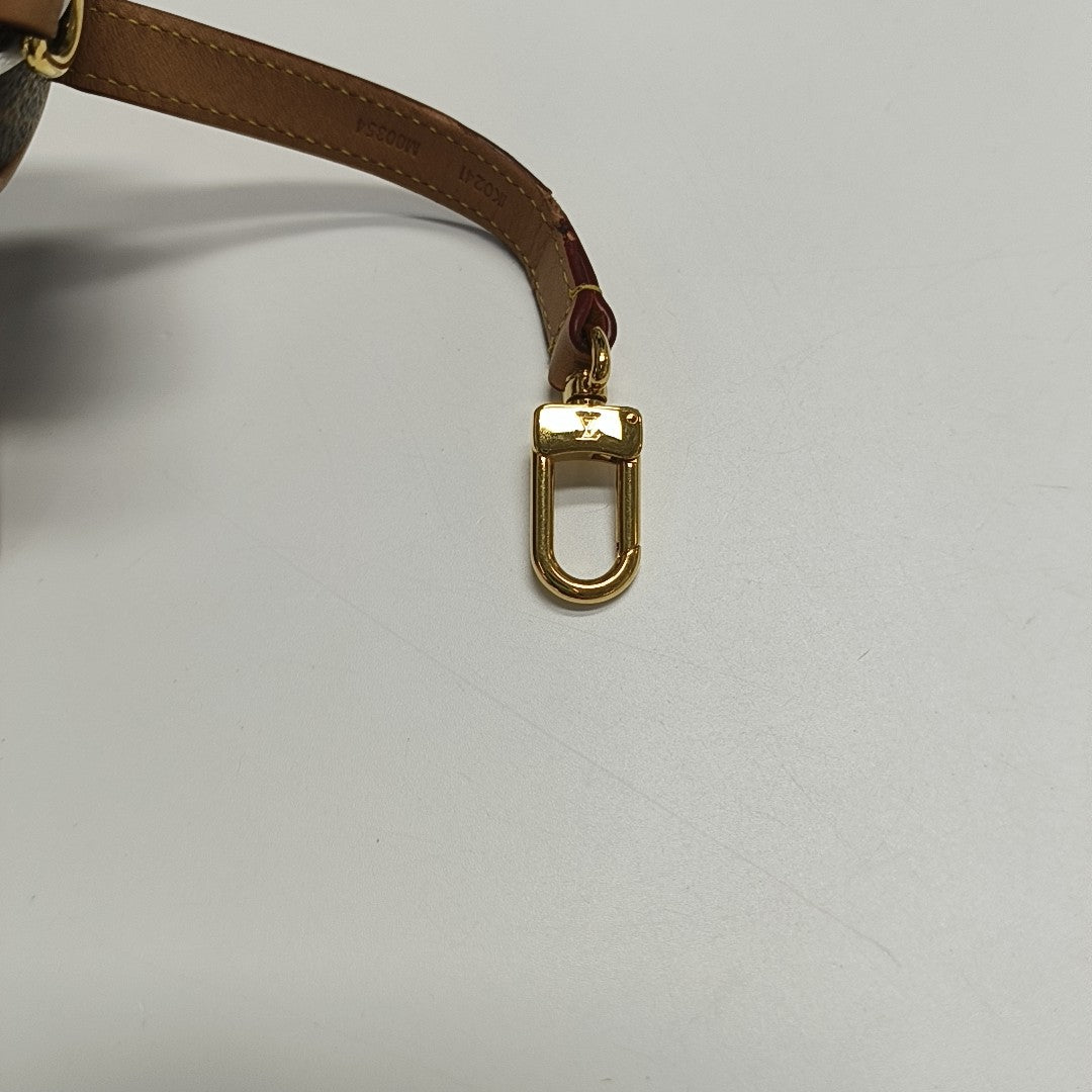 Monogram Coated Canvas Top Handle Bag Brown