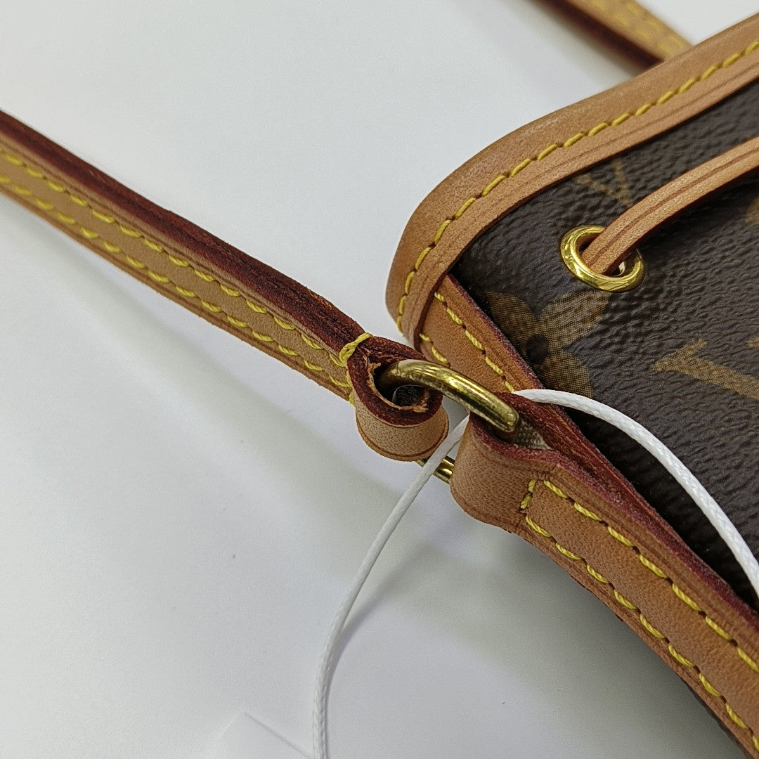 NÉONOÉ Nano Monogram Coated Canvas Brown