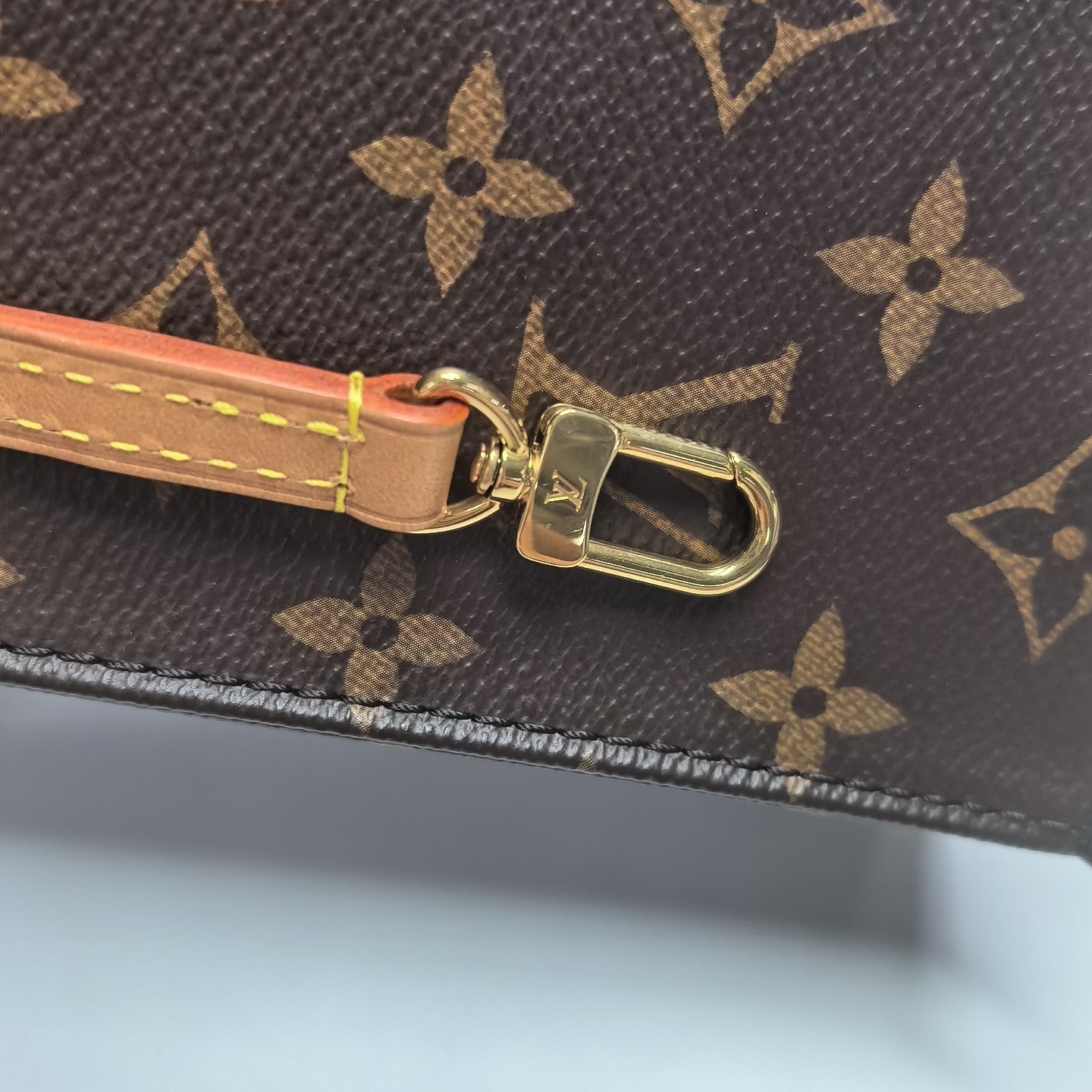 SAC PLAT Mini Monogram Coated Canvas Brown