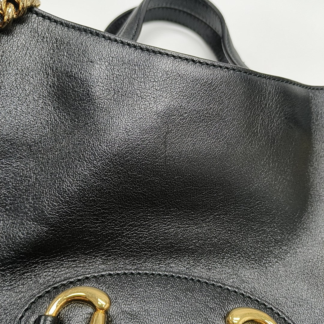 Authenticated pre-owned  Horsebit 1955 Medium Calfskin Black - Tote Bag at Looply