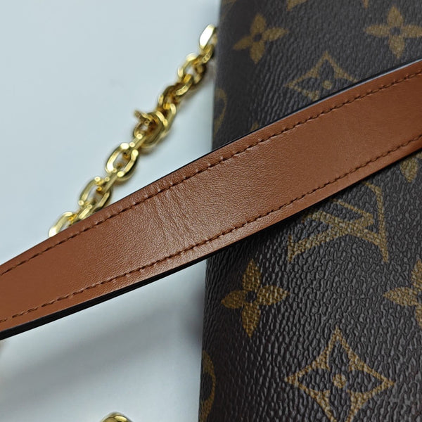 MARCEAU Monogram Coated Canvas Brown