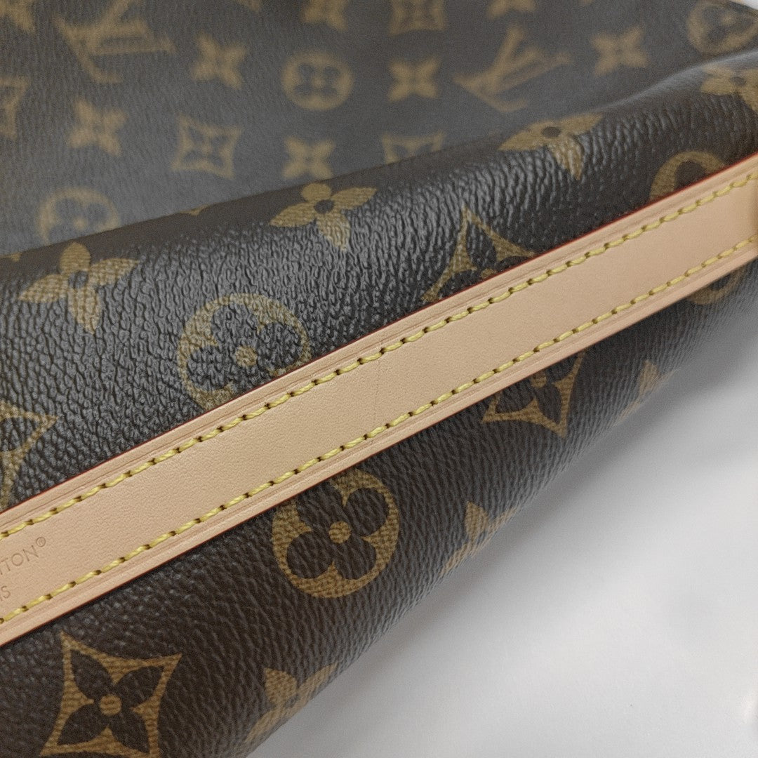 Monogram Coated Canvas Shoulder Bag Brown