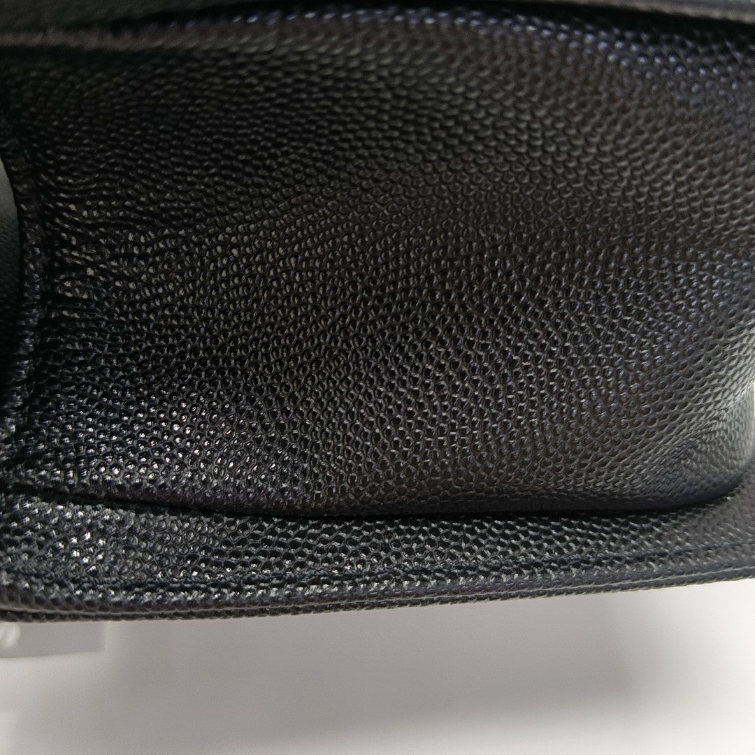 BOY CHANEL Small Quilted Grained Calfskin Black