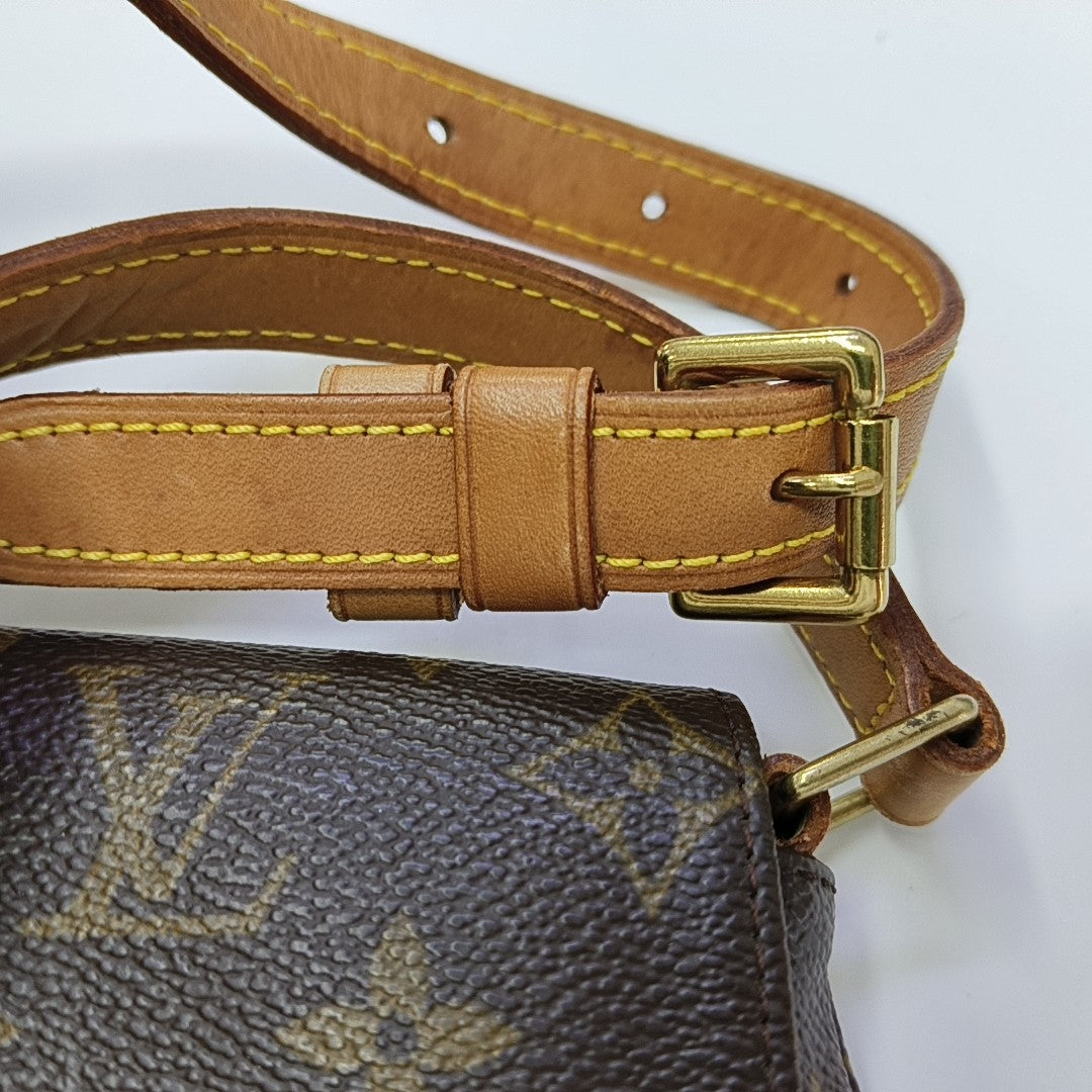 MUSETTE TANGO Monogram Coated Canvas Brown