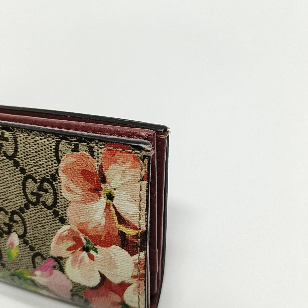 GG Blooms Monogram Coated Canvas Beige Wallet